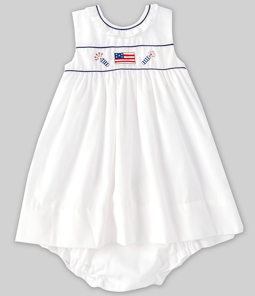 Petit Ami Baby Girls 3-24 Months Americana Firework Babydoll Dress