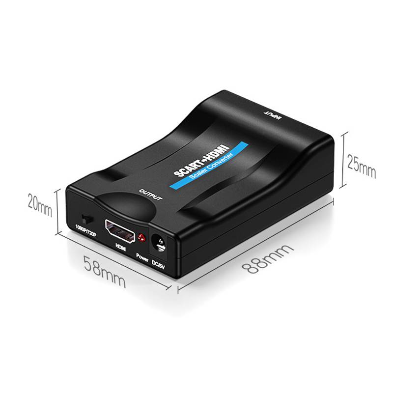 1080P Scart to HDMI Converter Audio Video Adapter Scaler Converter AV Signal Adapter HD Receiver TV DVD for PC/Smartbox