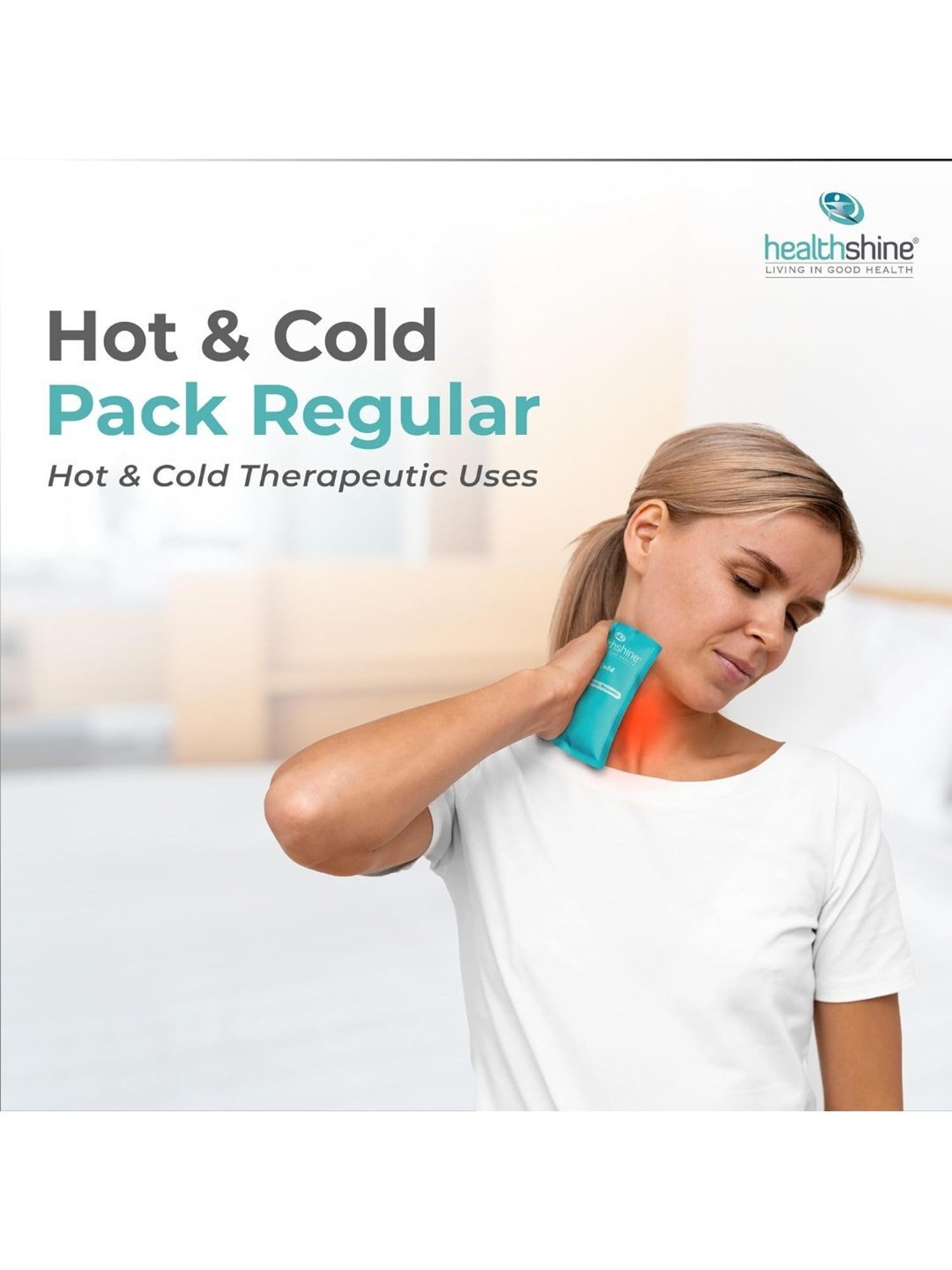 Healthshine Reusable Hot and Cold Gel Pack for Pain Relief Regular (Blue)