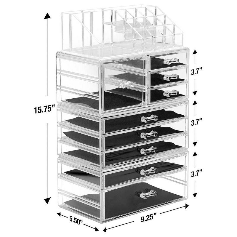Sorbus Makeup and Jewelry Storage Case Display Organizer