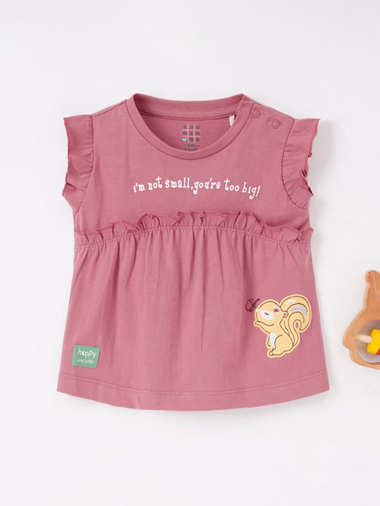 Ed-a-Mamma Baby Dusty Pink Graphic Print Top