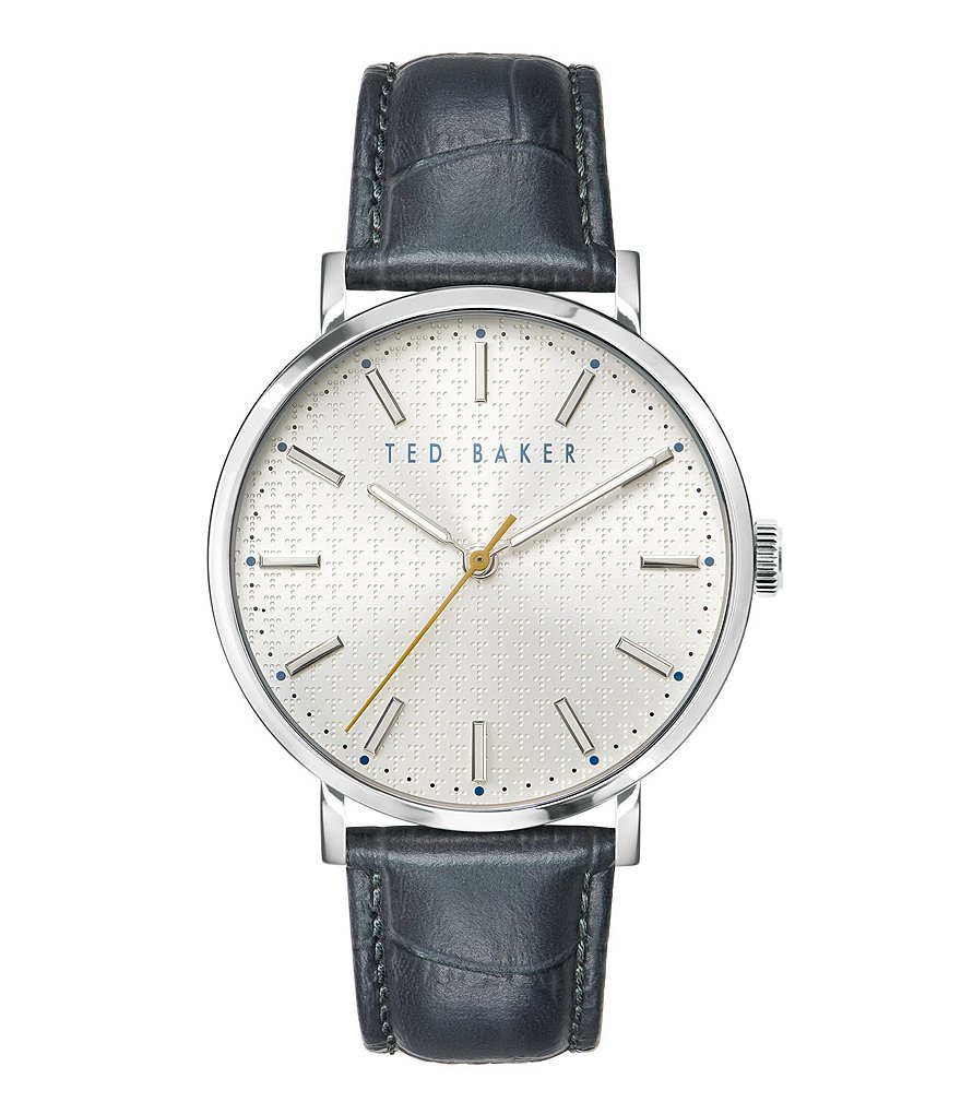 Ted Baker London Men's Phylipa 3-Hand Grey Strap Watch