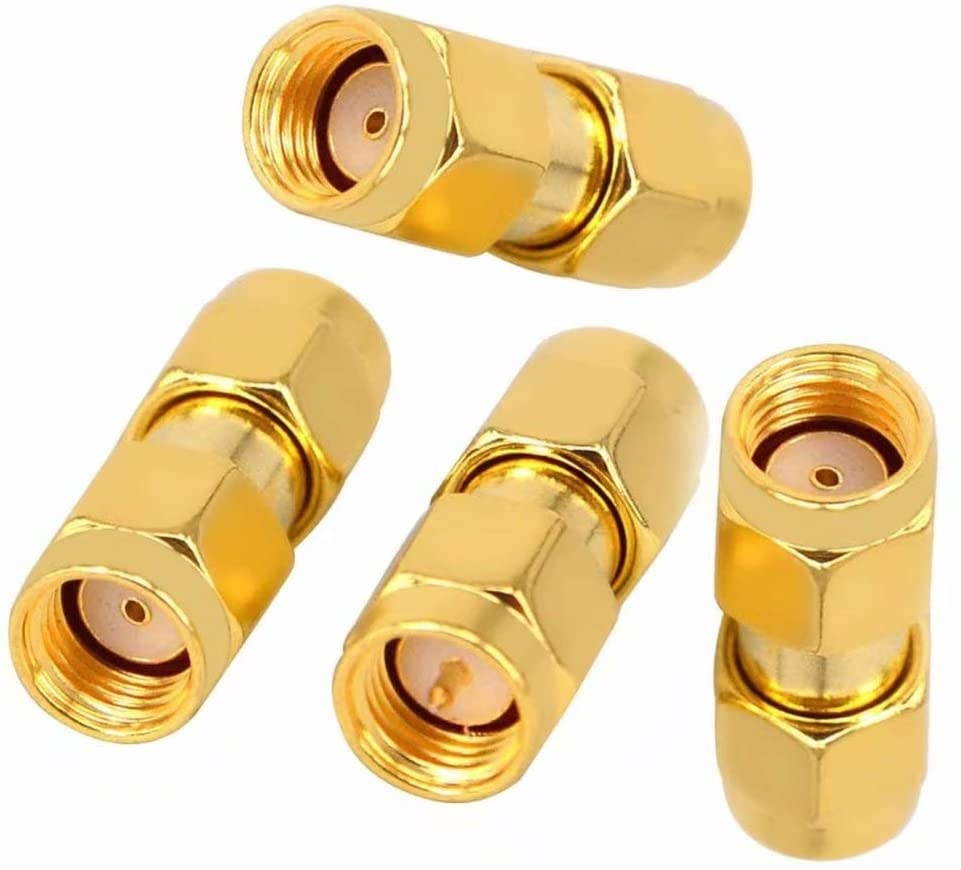RF Coaxial Adapter SMA Male-Female Cable Coupler Connector Coaxial Adapter for Audio FPV Antennas Radio Video Mobile Pack of 4