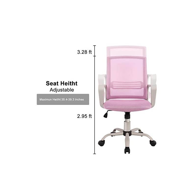 Chair, Mid Back Mesh Computer Swivel Desk Task Chair, Ergonomic Executive Chair with Armrests