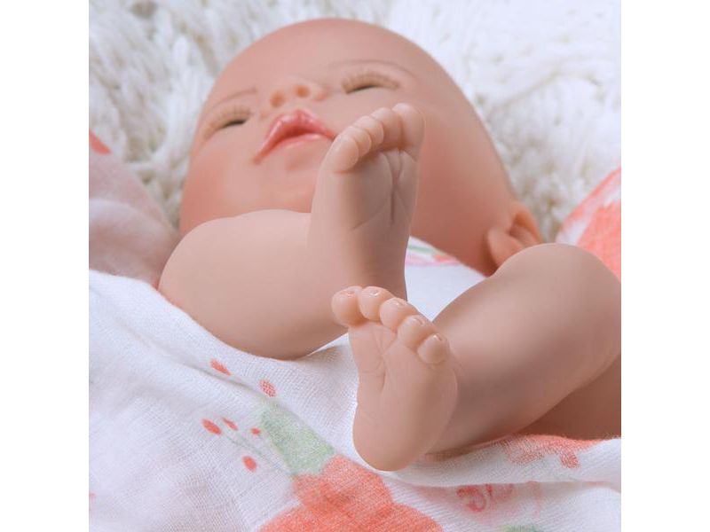 Paradise Galleries Newborn Baby Doll 16 inch Reborn Preemie, Swaddlers: Peach Blossom, Safety Tested for 3+, 4-Piece Set