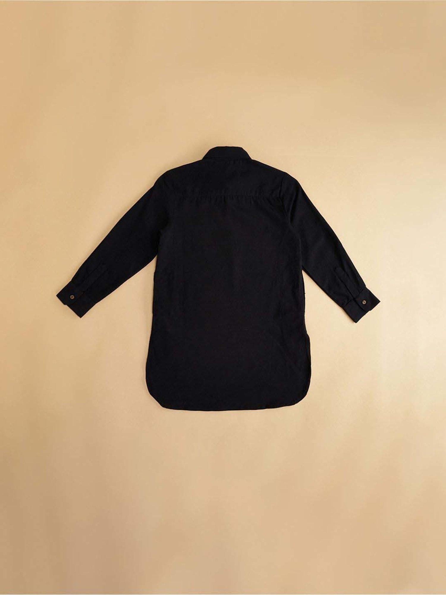 Indus Route by Pantaloons Kids Black Cotton Regular Fit Full Sleeves Kurta