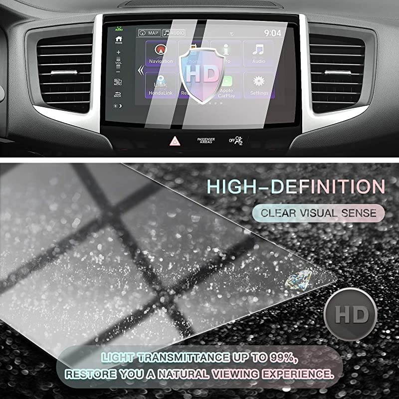 20162019 Ridgeline Tempered Glass Navigation Screen Protector Center Touch High Clarity AntiScratch with SilkScreen Printing Tech 8Inch