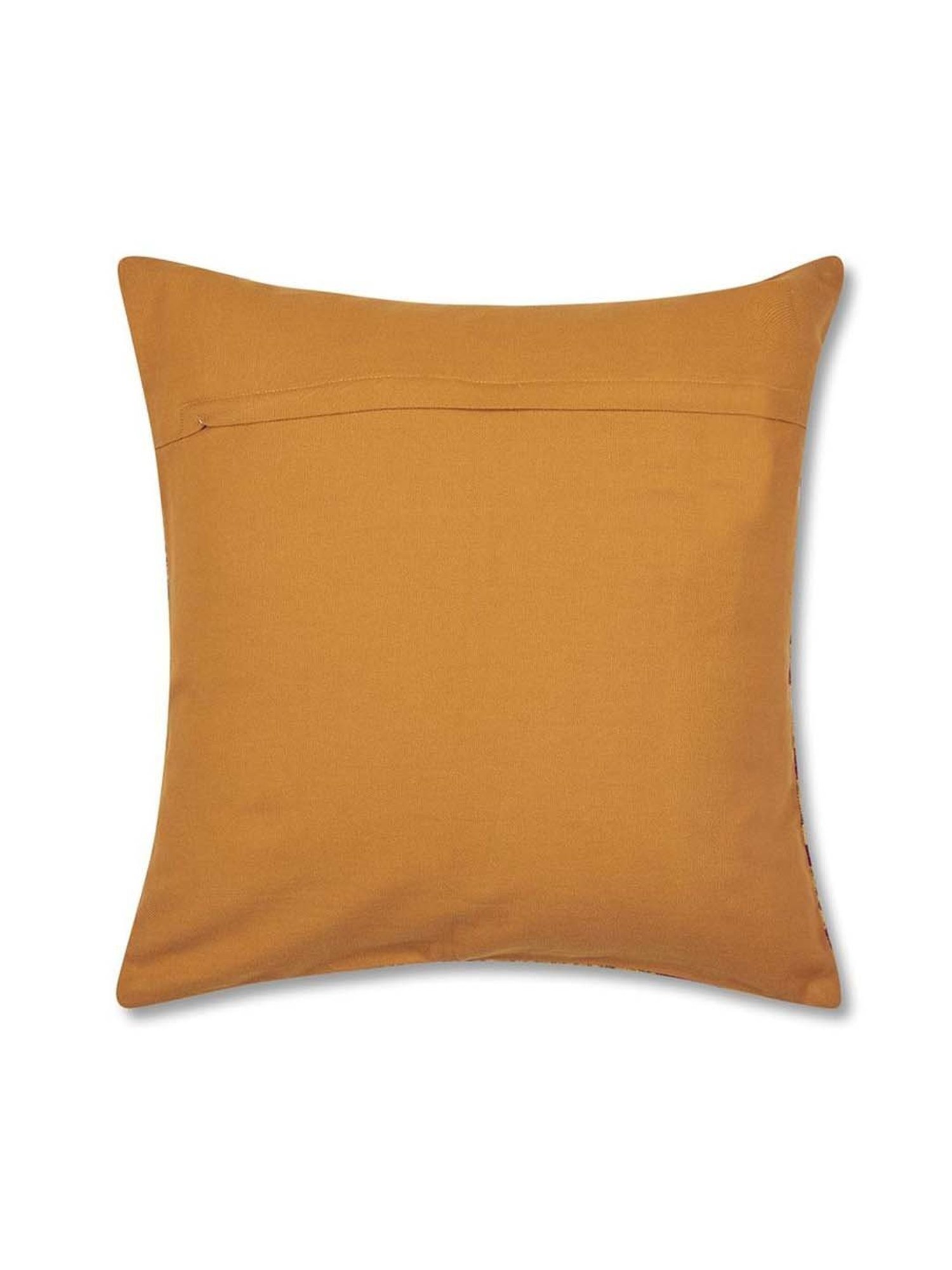 Fabindia Ochre Cotton Nieta Jaal Cushion Cover