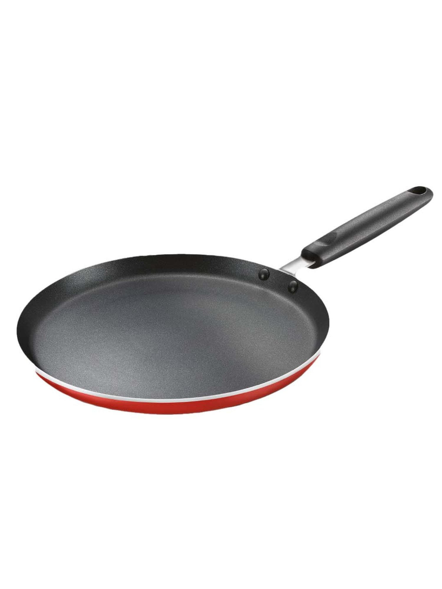 JUDGE Black & Red Aluminium 25 cm Non-Stick Tawa - Set of 1