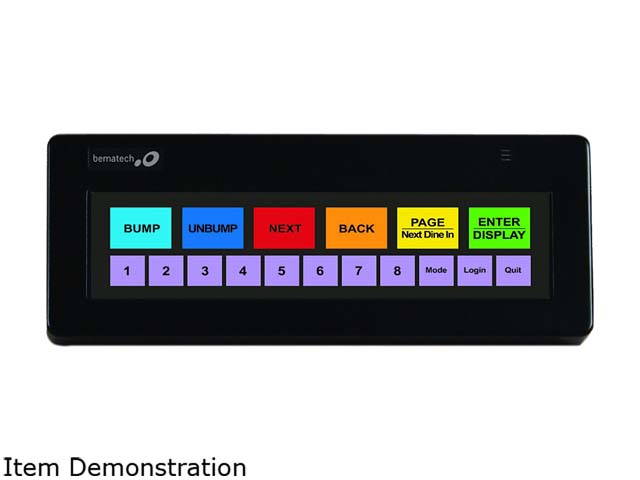 Logic Controls KB1700 Kitchen Display Bump Bar, Legend D, USB, Black - KB1700U-D-BK