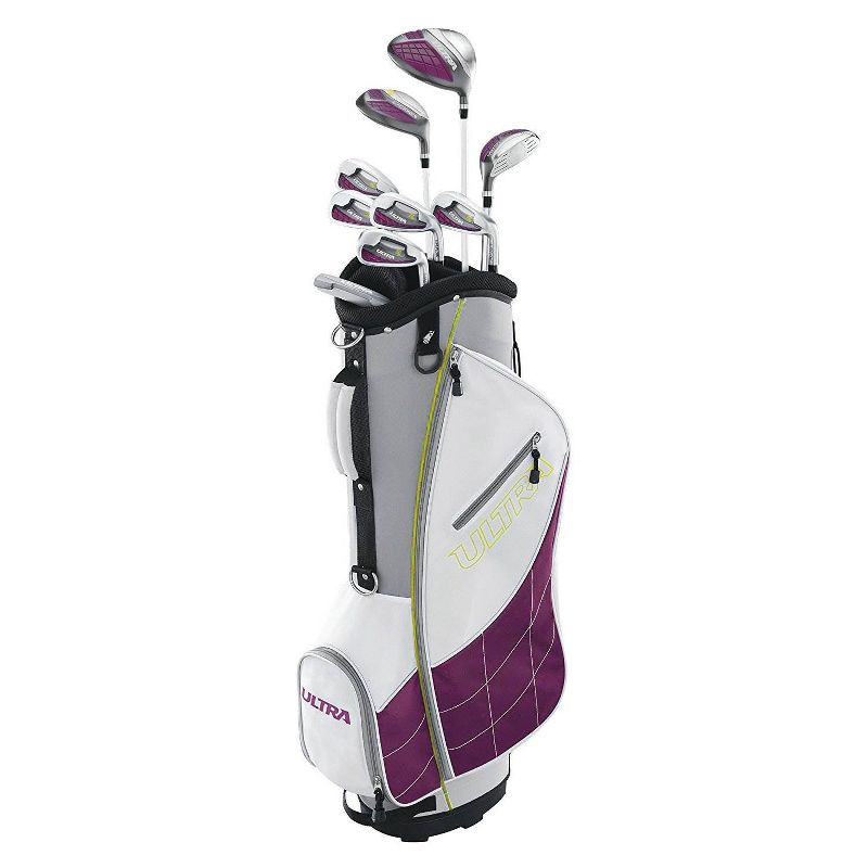 Wilson Ultra Womens Right Handed Golf Club Set & Wheeled Golf Bag Travel Case