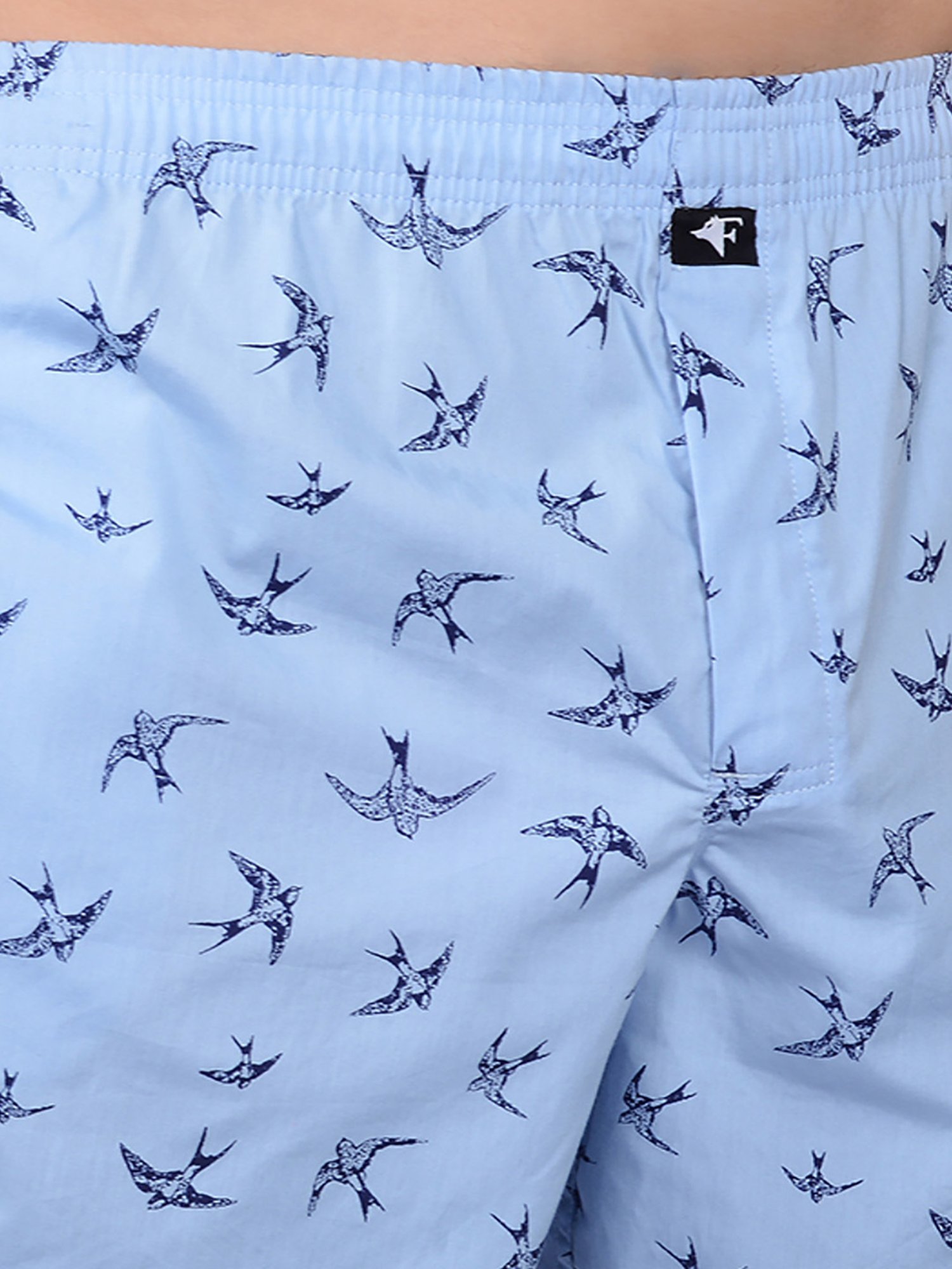Frenchie Sky Blue Relaxed Fit Printed Boxers