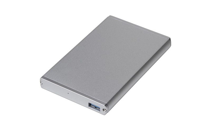 Sabrent EC-UM30 Drive Enclosure Serial ATA - USB 3.0 Host Interface External - Silver - 1 x 2.5" Bay - Aluminum