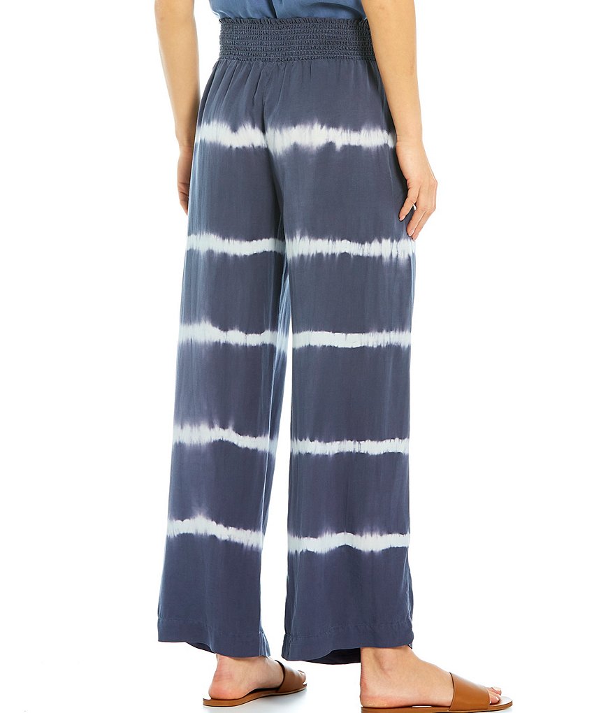 Cloth & Stone Smocked Striped Coordinating Wide Leg Pants