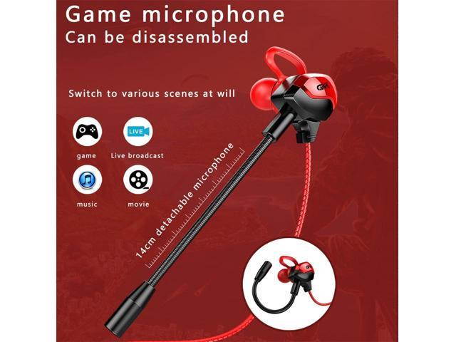 Lpyoo Gaming Earbuds with Microphone Noise Isolating in-Ear E-Sport Wired Earbud Pure Sound and Powerful Bass, Earphones Headset with Mic and Volume Control for Mac, PC, Mobile Phone with 3.5mm