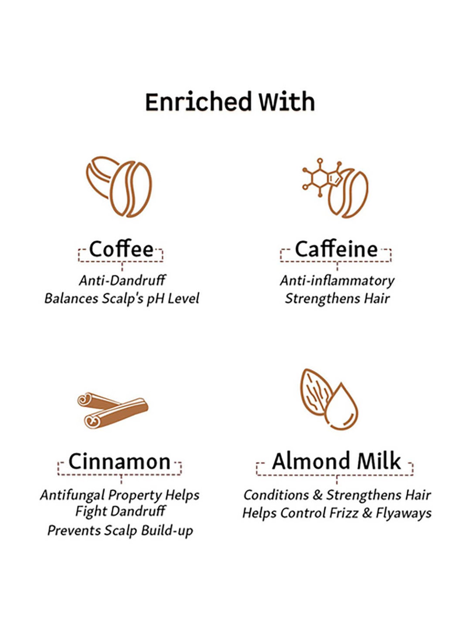 mCaffeine Anti-Dandruff Shampoo & Conditioner Cappuccino Coffee Routine