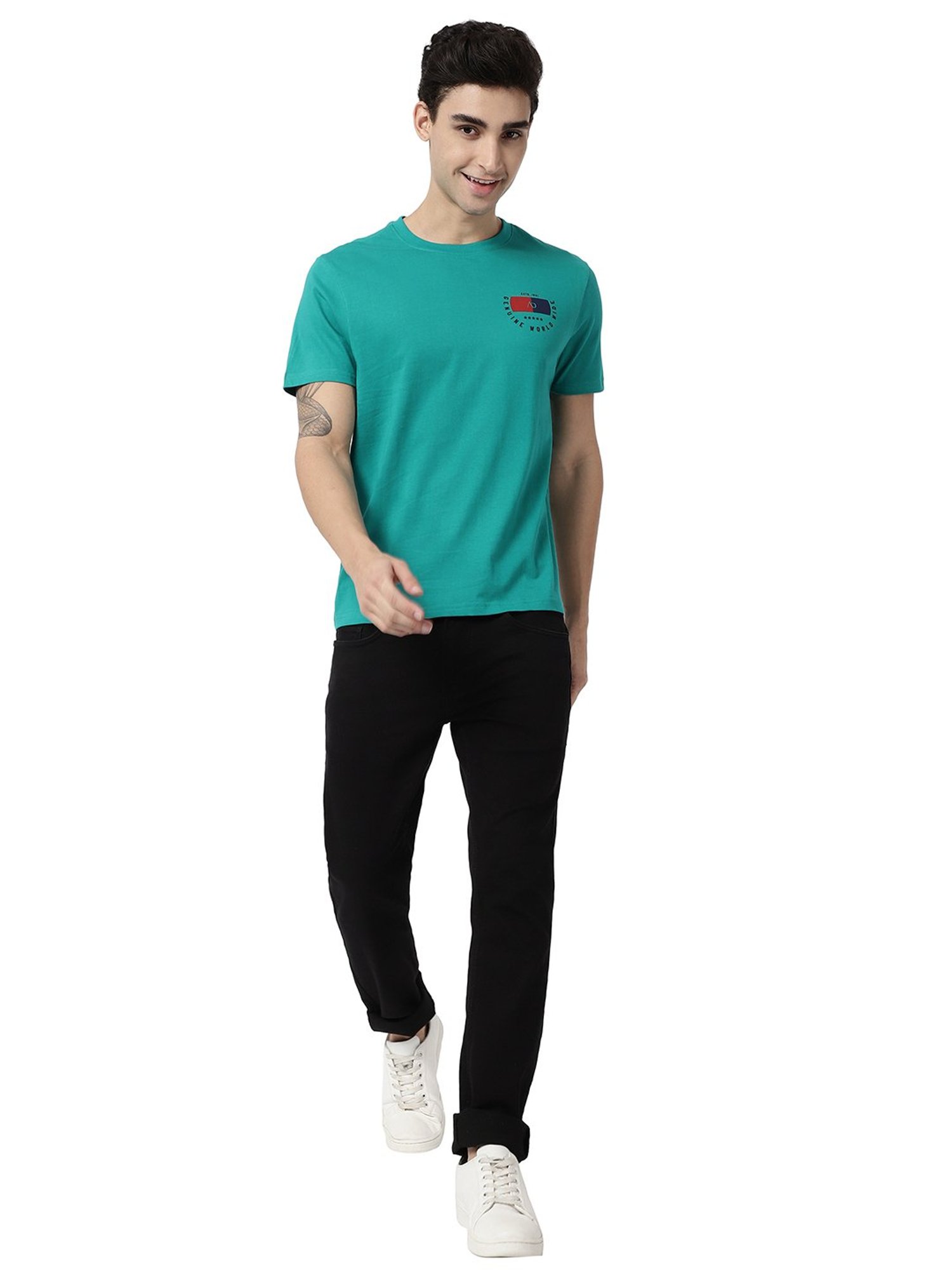 AD by Arvind Green Crew T-Shirt