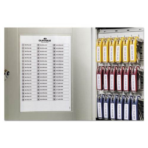 Durable Locking Key Cabinet 54-Key Brushed Aluminum Silver 11 3/4 x 4 5/8 x 11