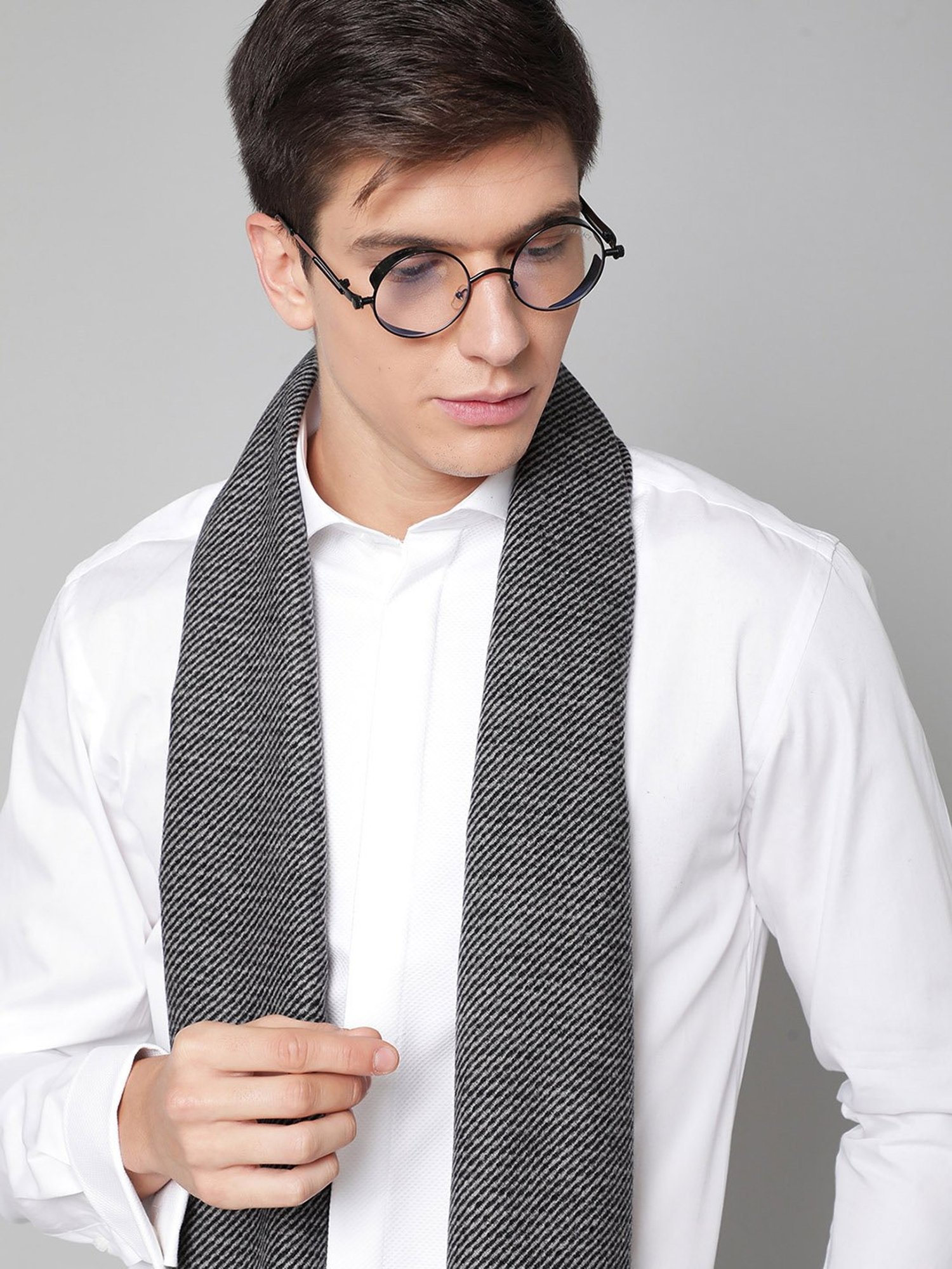 Bruun & Stengade Black Striped Scarve