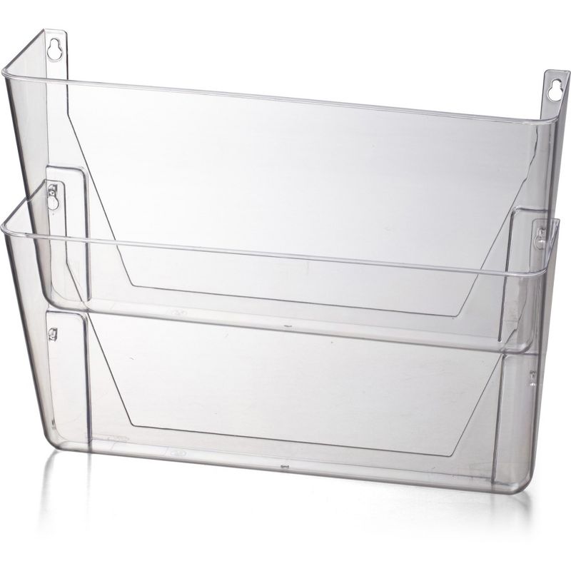 Officemate Wall File 13"x4-1/8"x11" Letter 2/BX Clear 21404