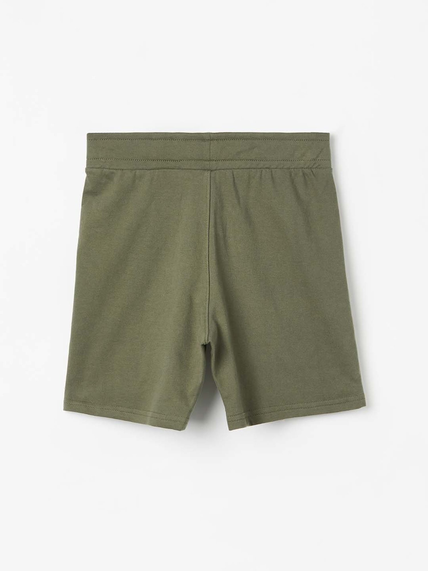 Fame Forever by Lifestyle Kids Olive Cotton Printed Shorts