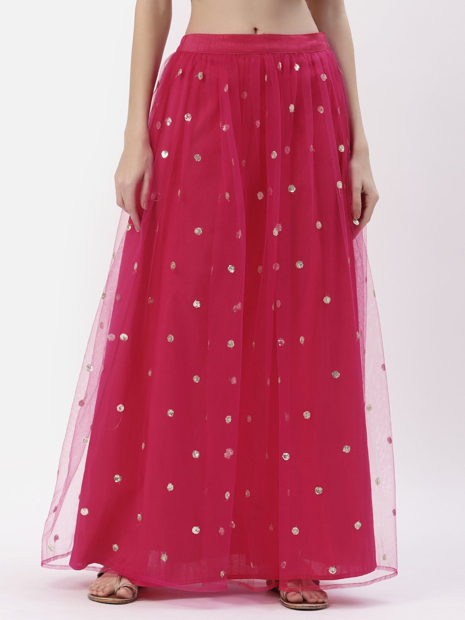 studiorasa Pink Embroidered Skirt