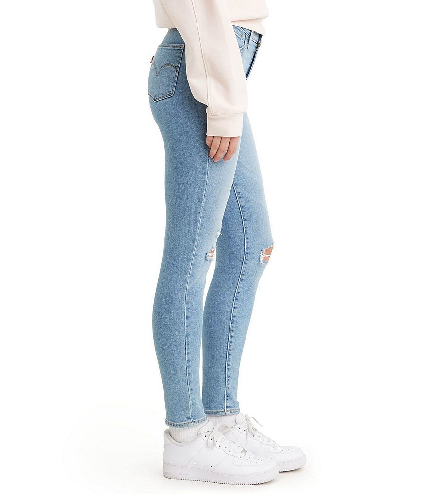 Levi's&reg; 721 30#double; Inseam High Rise Distressed Skinny Jeans