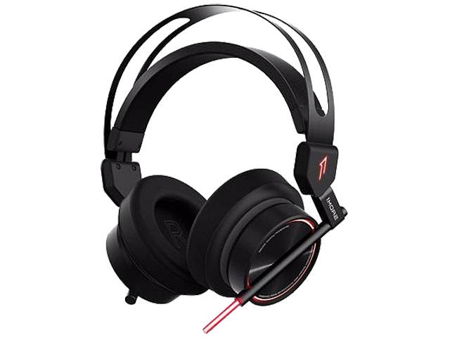1MORE Spearhead VR Gaming Over-Ear Headphones Comfortable Headset with Super Bass, 7.1 Stereo Surround Sound, Dual Mic Noise Cancellation and LED Light for PC/PS4/XBOX/Smartphones - Black