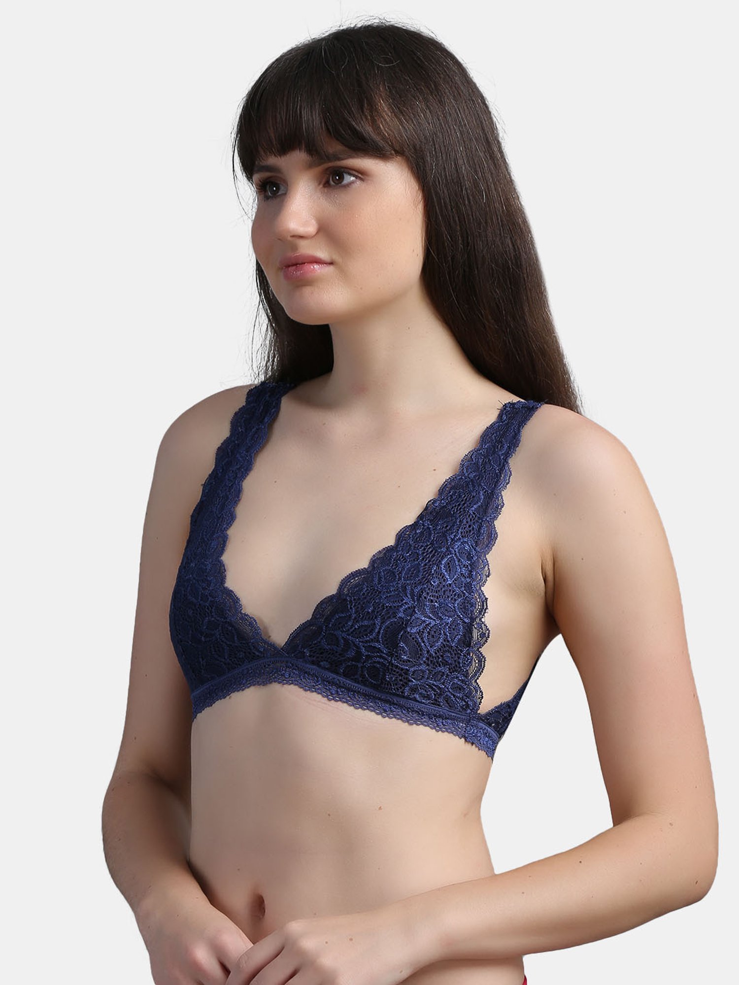 N-Gal Navy Non-wired Non-padded Bralettes Bra