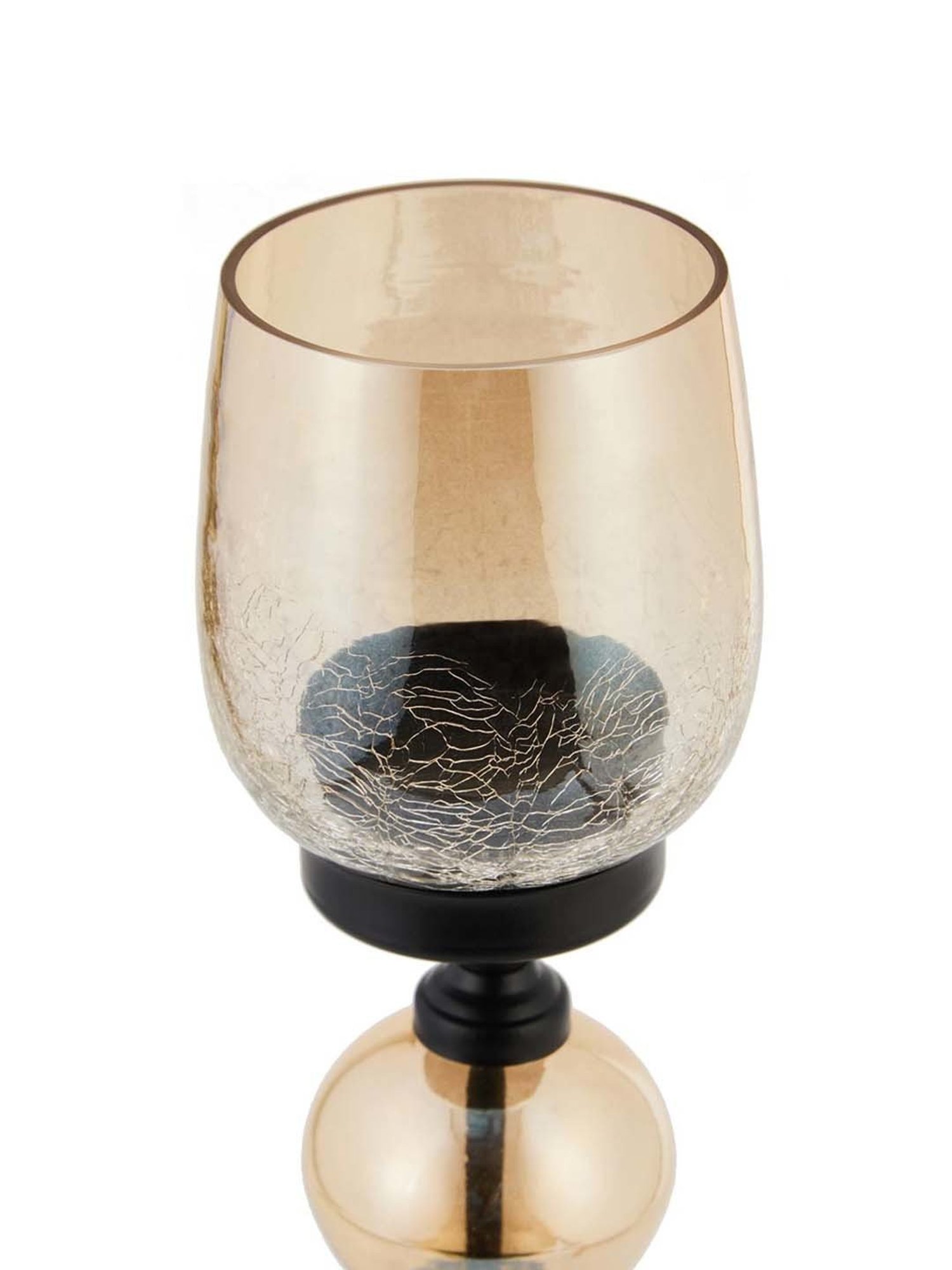 Fabindia Home Kaushal Black Metal Small Candle Stand