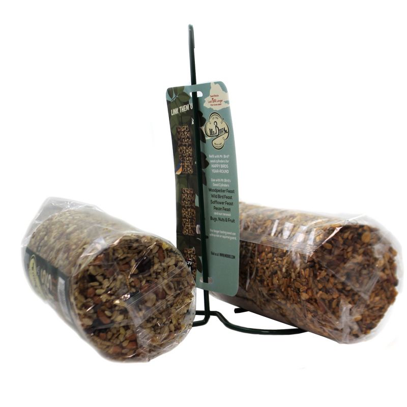Home & Garden 11.0" Cylinder Feed Cakes + Stand Set/3 No Mess Never Melt Bird Mr Bird  -  Bird And Wildlife Food