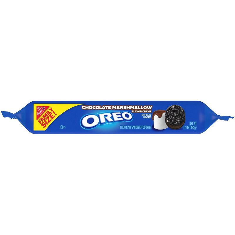 Oreo Chocolate Marshmallow Flavor Creme Chocolate Sandwich Cookies Family Size - 17oz