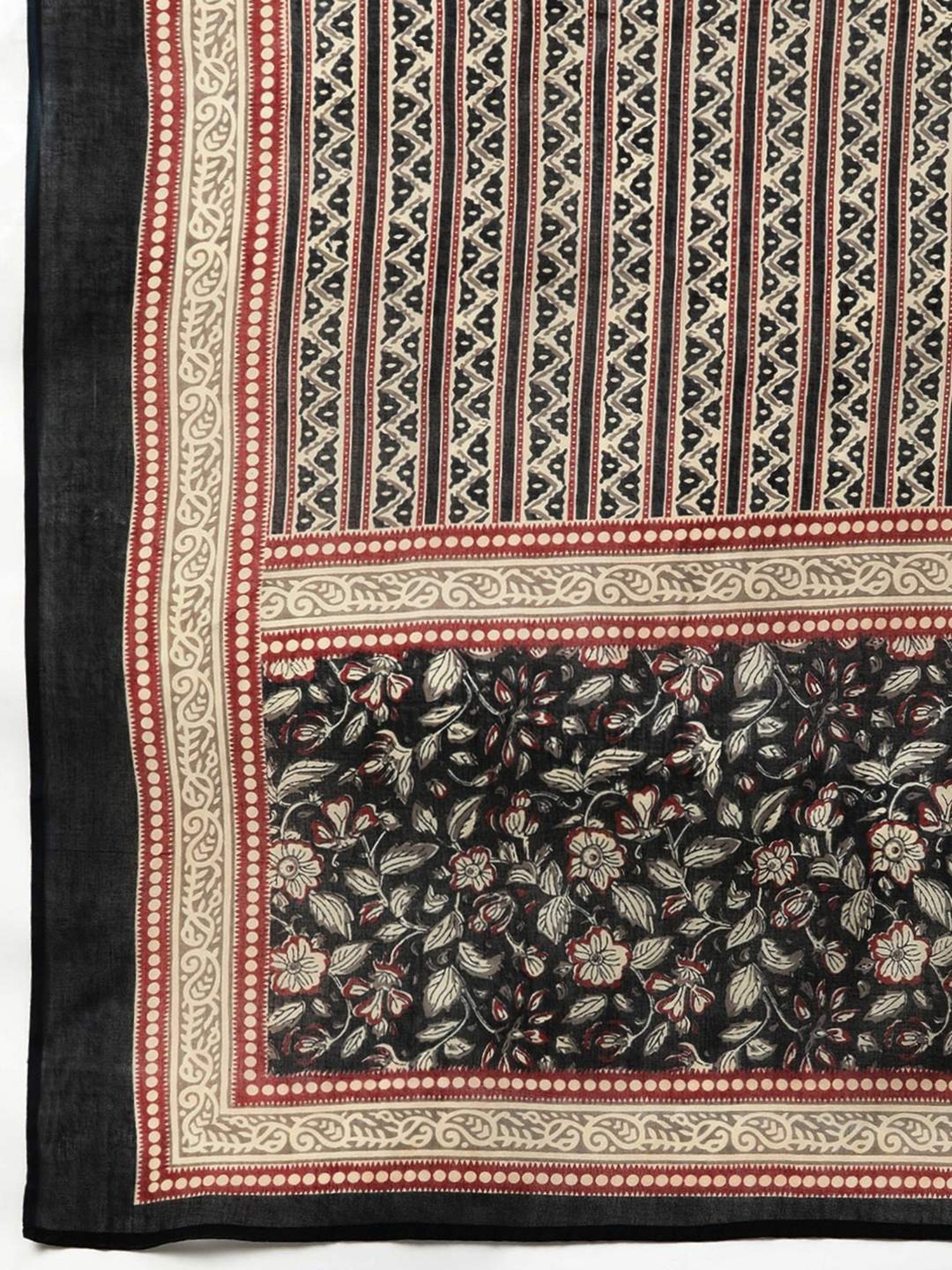 READIPRINT FASHIONS Black Cotton Printed Kurta Salwar Set With Dupatta