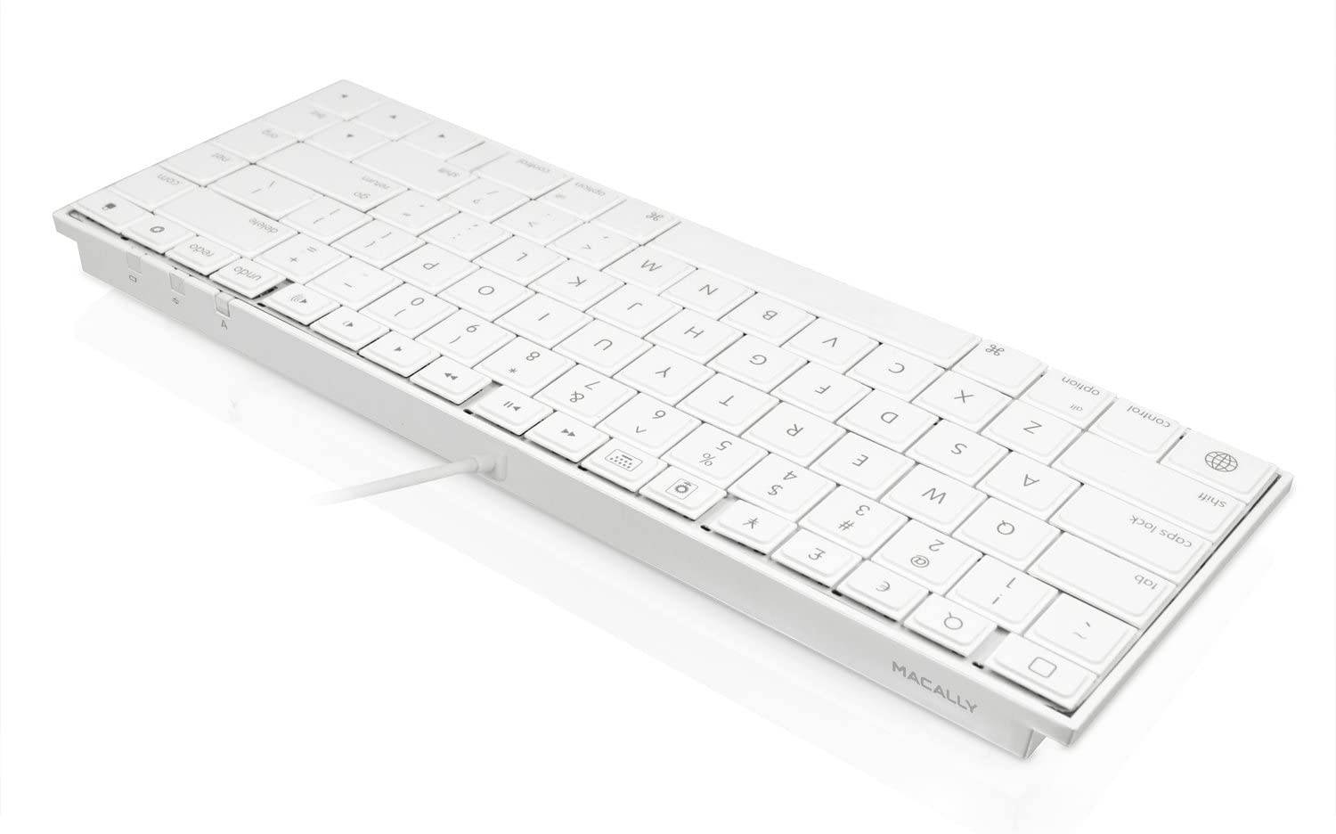 Macally 30 Pin Wired Keyboard for iPad 3/2/1, iPhone 4s/4/3G/3, and iPod Touch (iKey30)