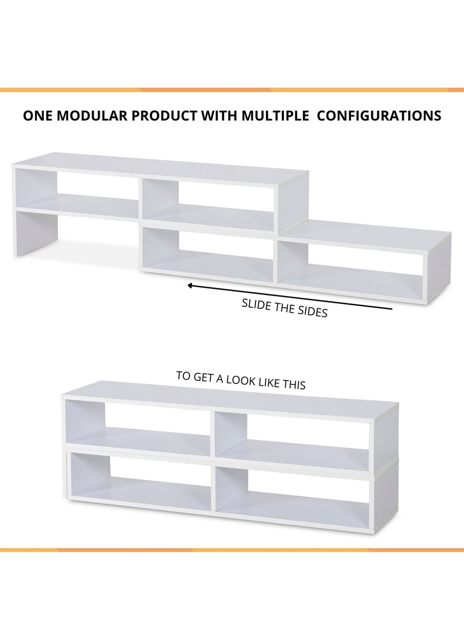 Delite Kom Olaf White Engineered Wood TV Entertainment Unit