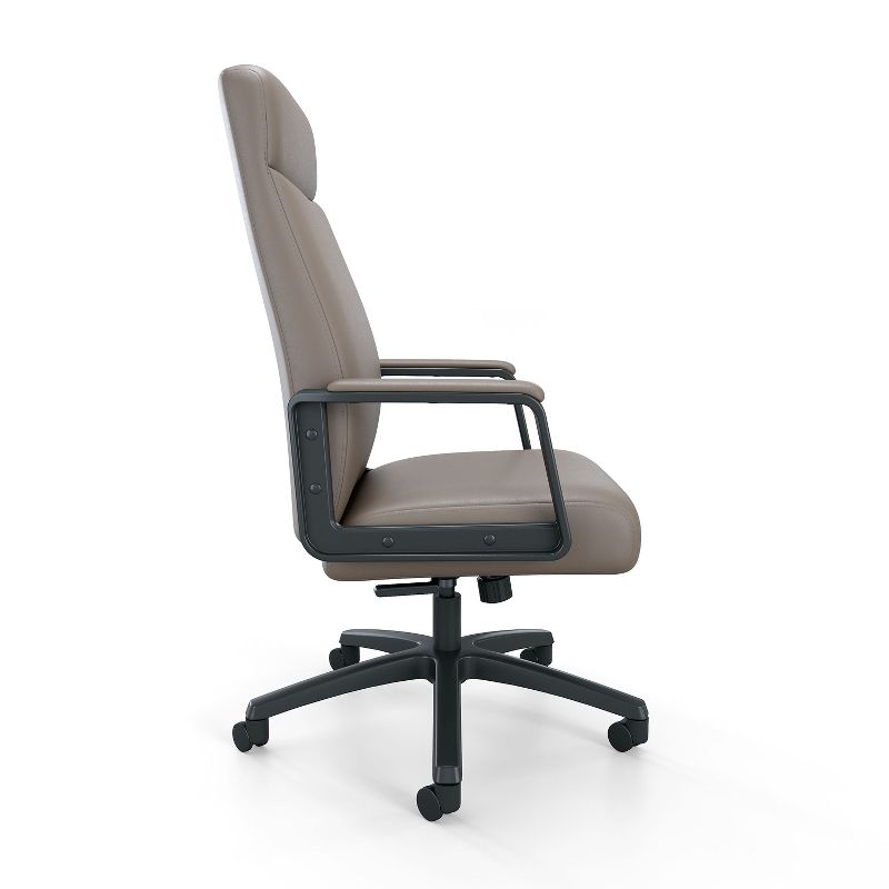 Mesh Sled Base Side Reception Chair with Flip Up Arms Black - Riverstone Furniture