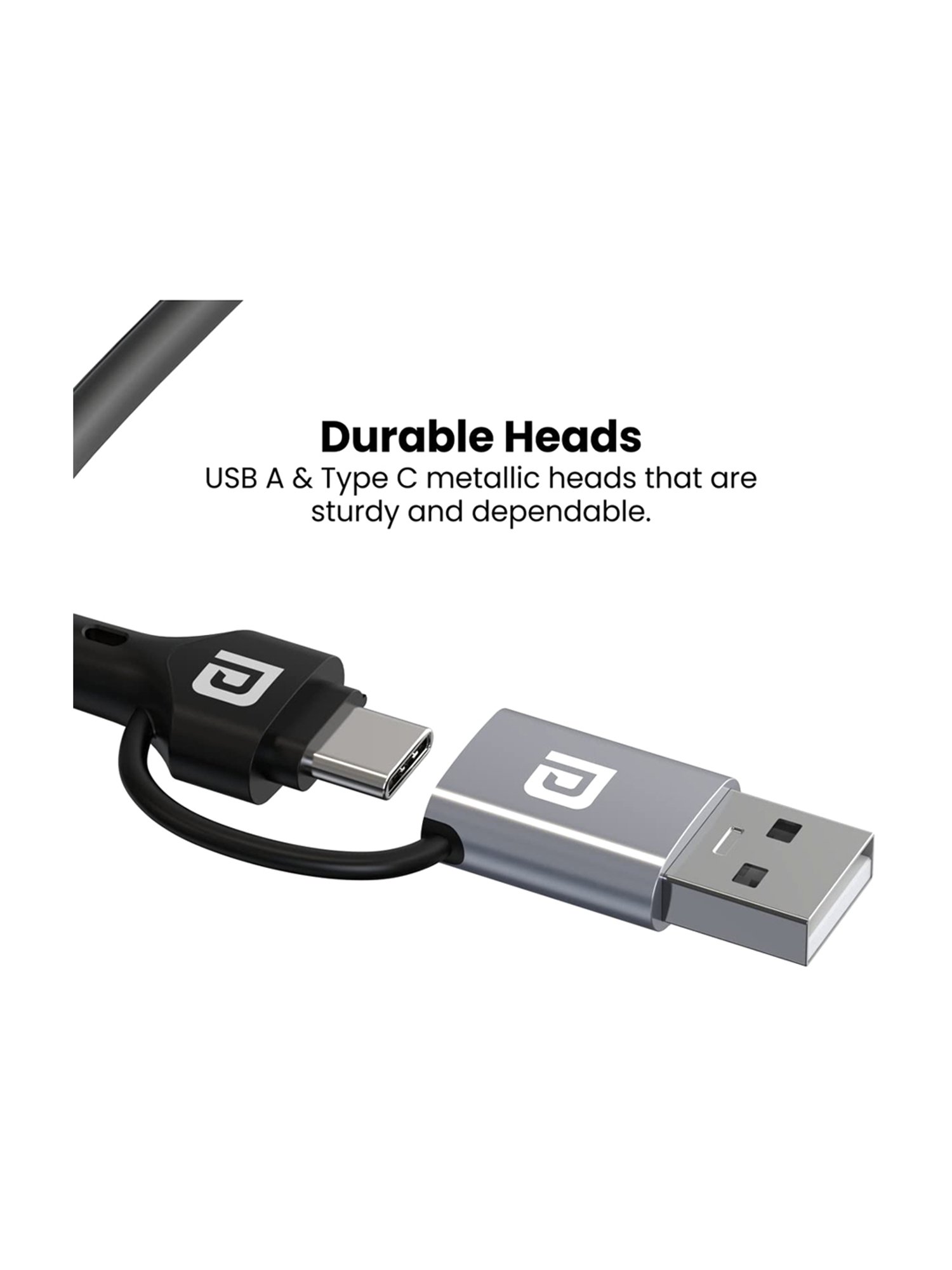 Portronics POR-1792 Mport 7 Multiport 7-in-1 USB Hub with Convertible Heads (Grey)