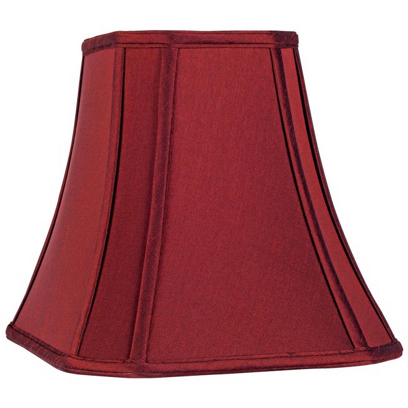 Springcrest Crimson Red Cut-Corner Medium Lamp Shade 8" Wide and 6" Deep at Top x 14" Wide and 11" Deep at Bottom x 11" High (Spider) Replacement