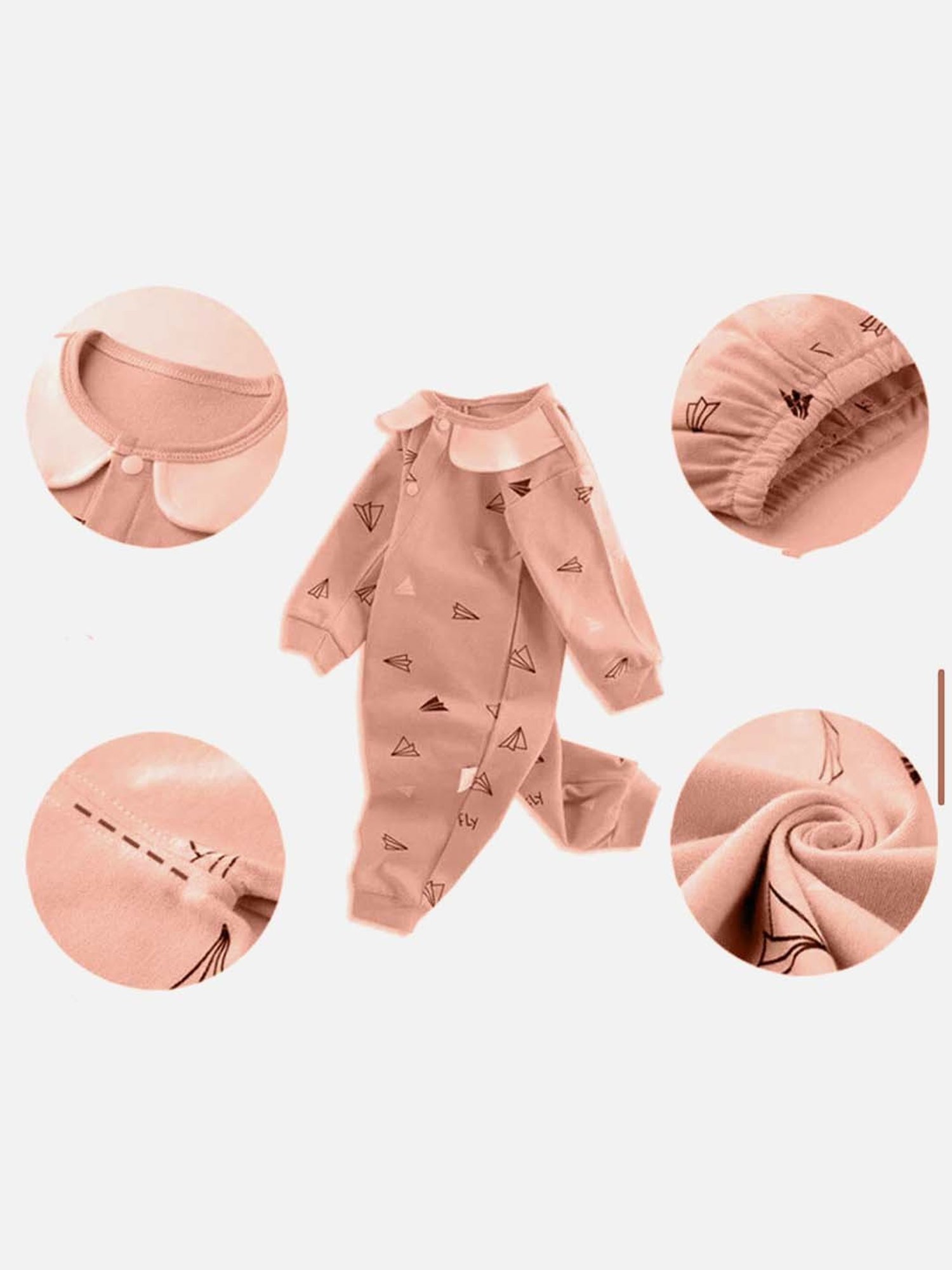 Little Surprise Box Kids Peach Cotton Printed Full Sleeves Gift Set