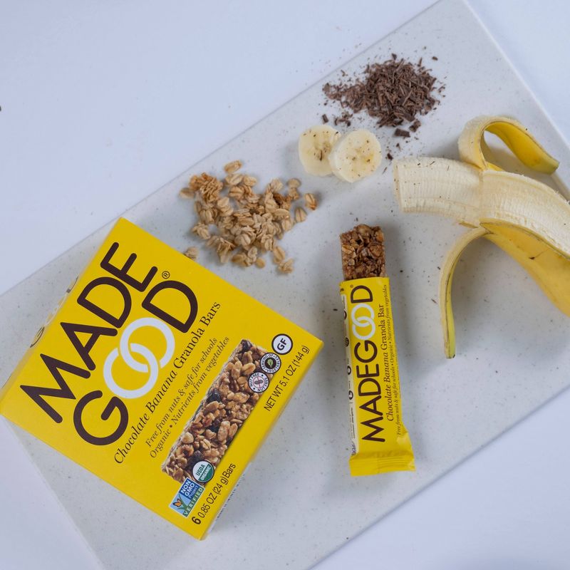 MadeGood Chocolate Banana Granola Bars - 5.1oz/6pk