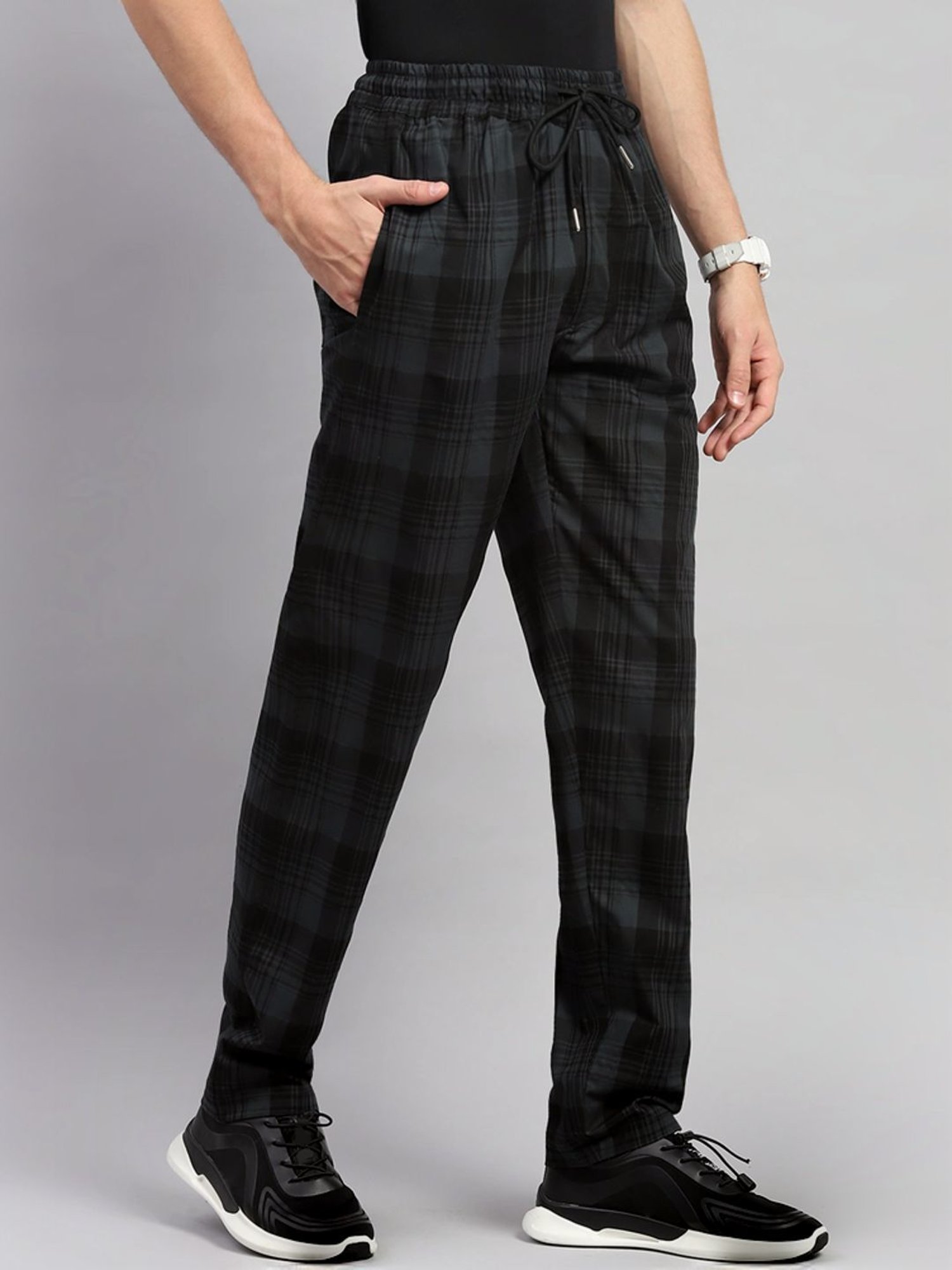 Parx Black Jogger Fit Joggers