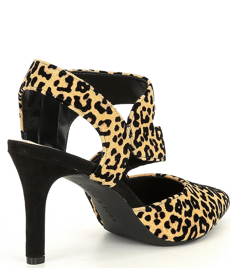 Preston & York Posey Leopard Print Asymmetric Cut Out Pumps