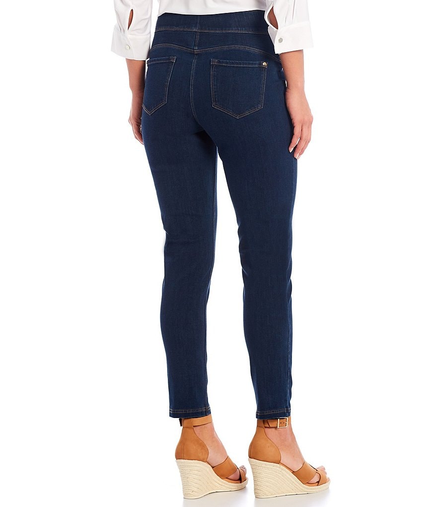 Slim Factor by Investments Classic Waist Denim Ankle Pants