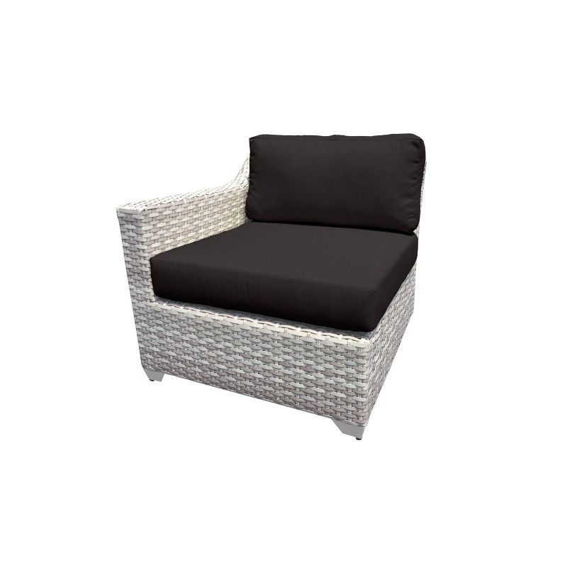 Nolin 7pc Sectional Weathered Brown Frame Sunbrella Spectrum Denim Fabric - La-Z-Boy