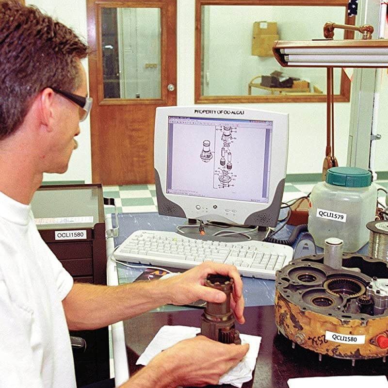 Compatible Label Tape Replacement for Dymo 18483 Permanent Polyester Tape for RhinoPro 4200 5200 5000 6000 LabelWriter Label Maker Black on White 12 Inch 3Pack