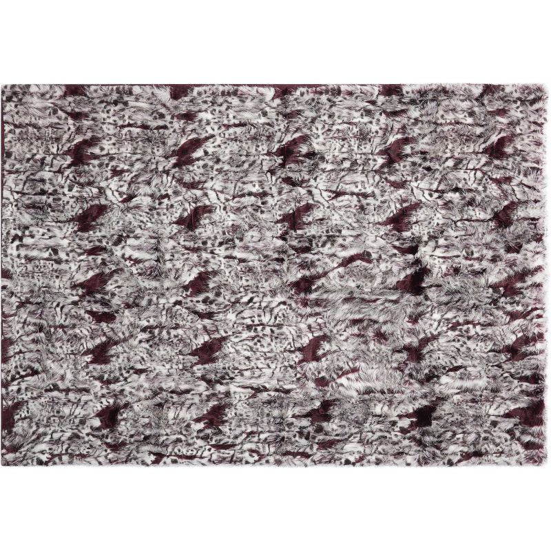 Mina Victory Fur N9206 Burgandy/Ivory 50" x 70"