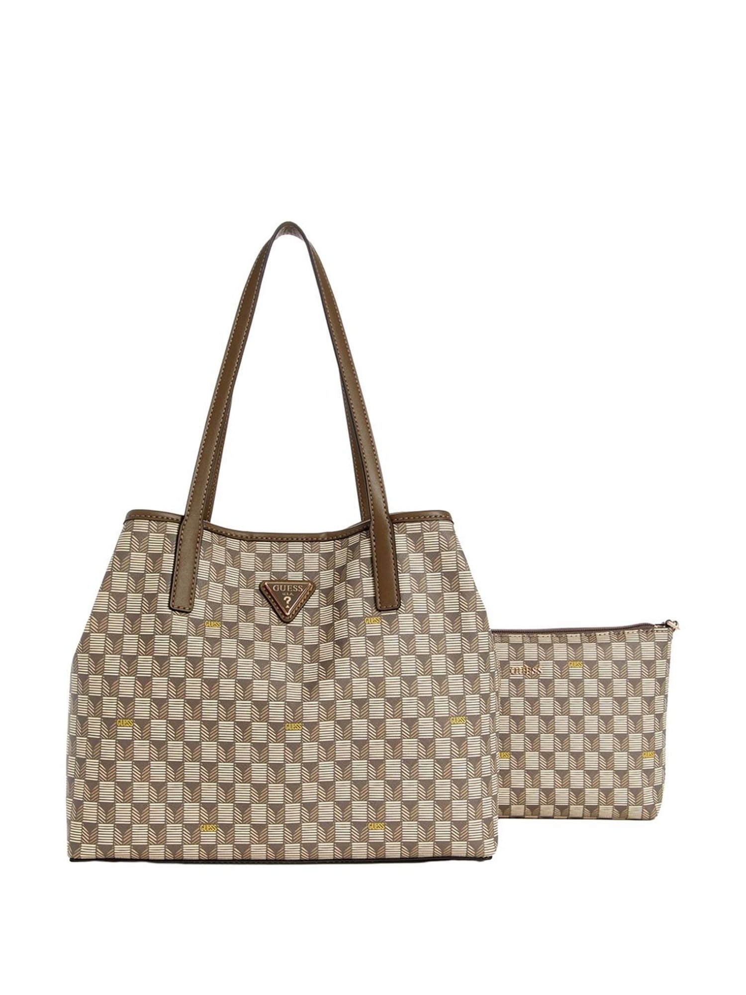Guess Granite Printed Tote Handbag with Pouch