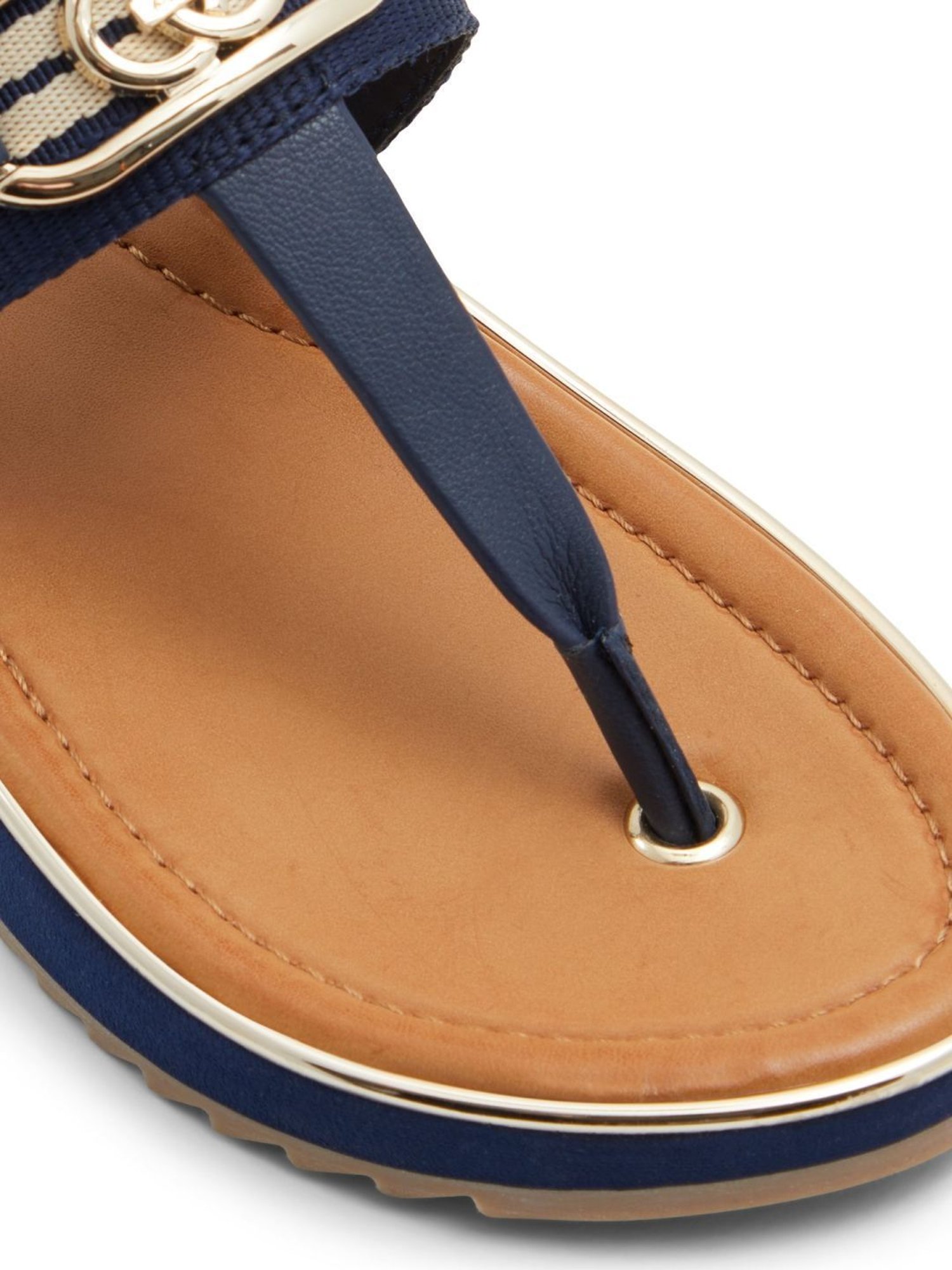 Aldo Women's NESIEN Navy T-Strap Sandals