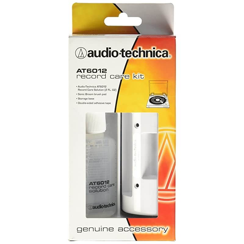 AT6012 Record Care Kit with Record Care Solution, Brush Pad, Storage Base, and Adhesive Tape