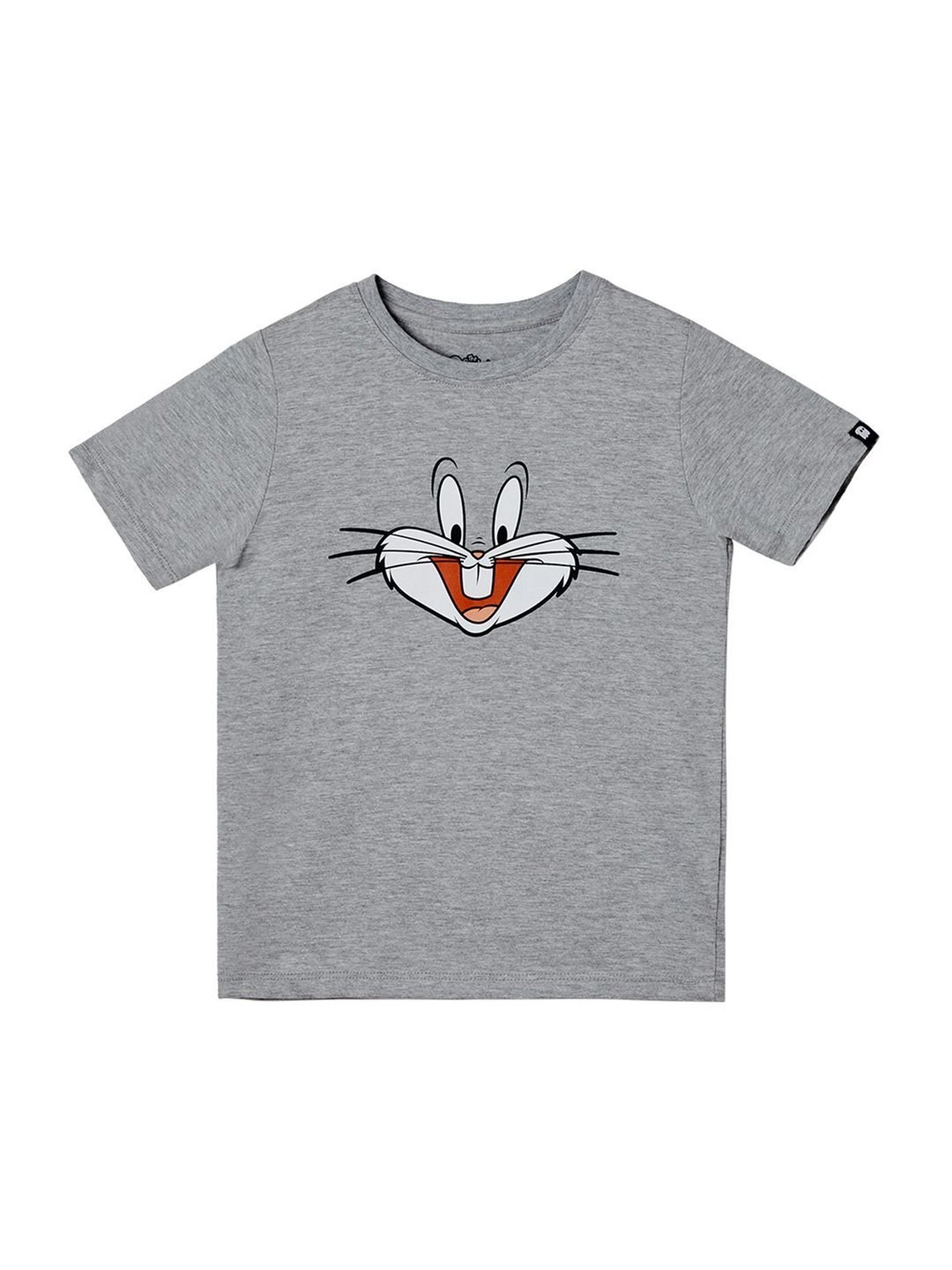 The Souled Store Kids Grey Cotton Printed T-Shirt